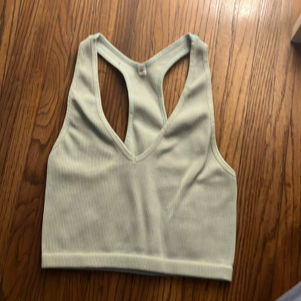 blue croptop